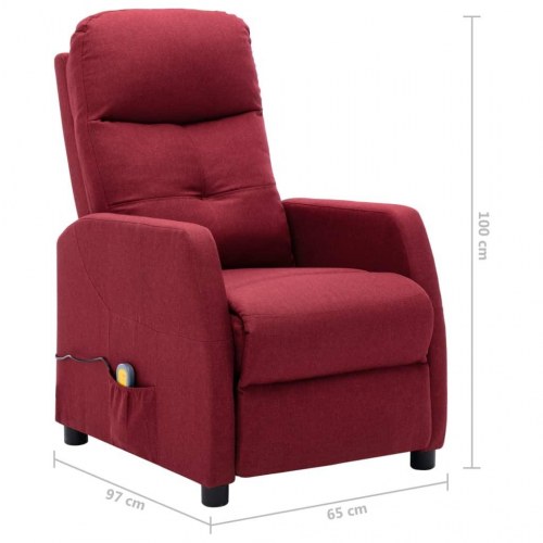 Massagestol stof vinrød