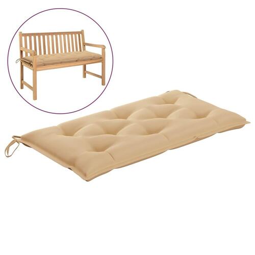 Hynde til havebænk 110x50x7 cm stof beige (OUTLET A)