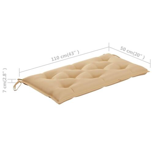 Hynde til havebænk 110x50x7 cm stof beige (OUTLET A)