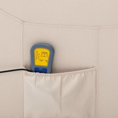 Massagestol stof cremefarvet