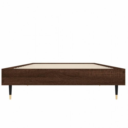 Sengeramme 75×190 cm i konstrueret træ - brun eg