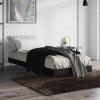 Sengeramme 75x190 cm konstrueret træ sort