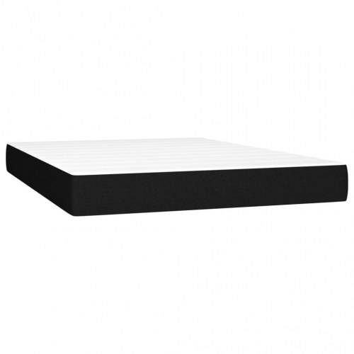 Kontinentalseng med madras 140x190 cm - stof, sort