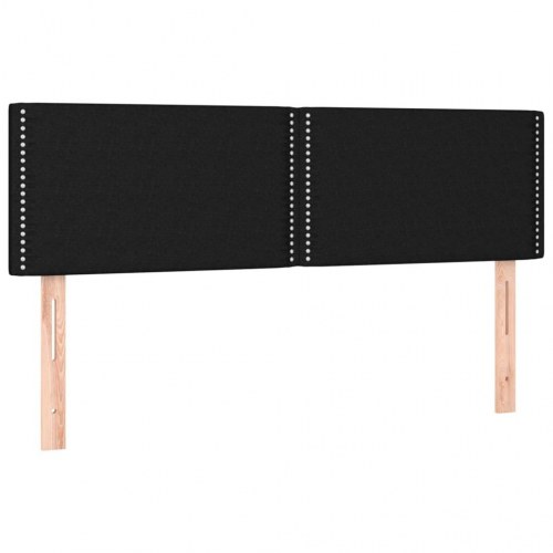 Kontinentalseng med madras 140 × 190 cm - stof, sort
