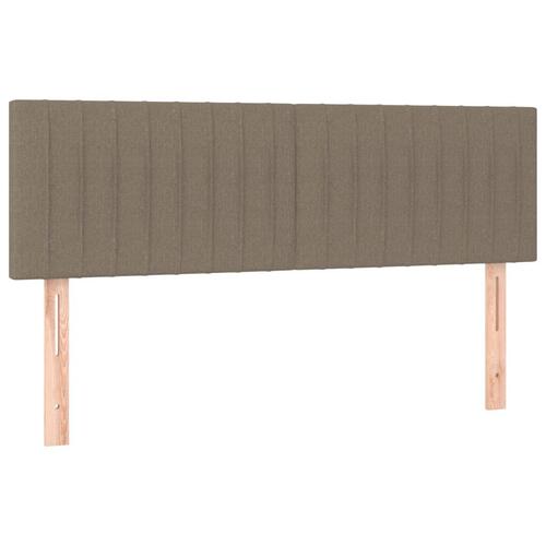 Kontinentalseng med madras 140x190 cm stof gråbrun