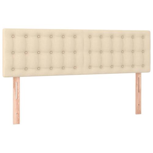 Kontinentalseng med madras 140x190 cm stof cremefarvet