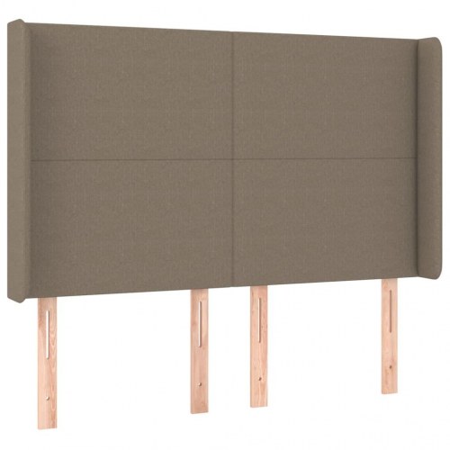 Kontinentalseng med madras 140×190 cm - stof gråbrun