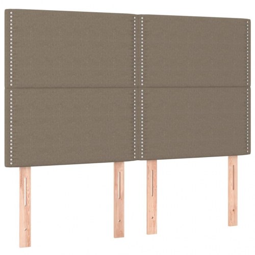 Kontinentalseng med madras 140x190 cm stof gråbrun