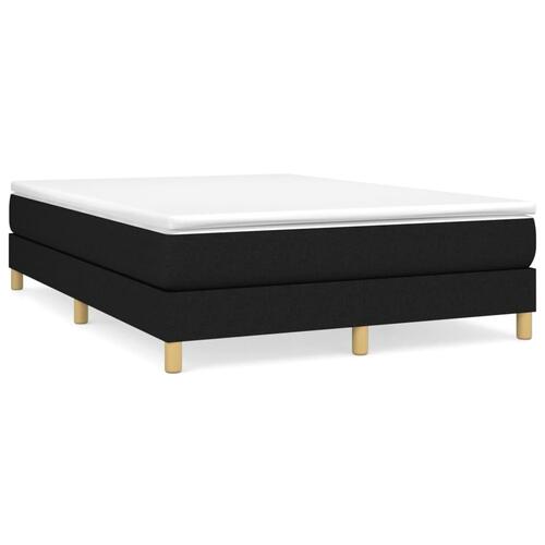 Kontinentalseng med madras 140x190 cm stof sort