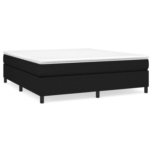 Kontinentalseng med madras 180×200 cm - stof, sort