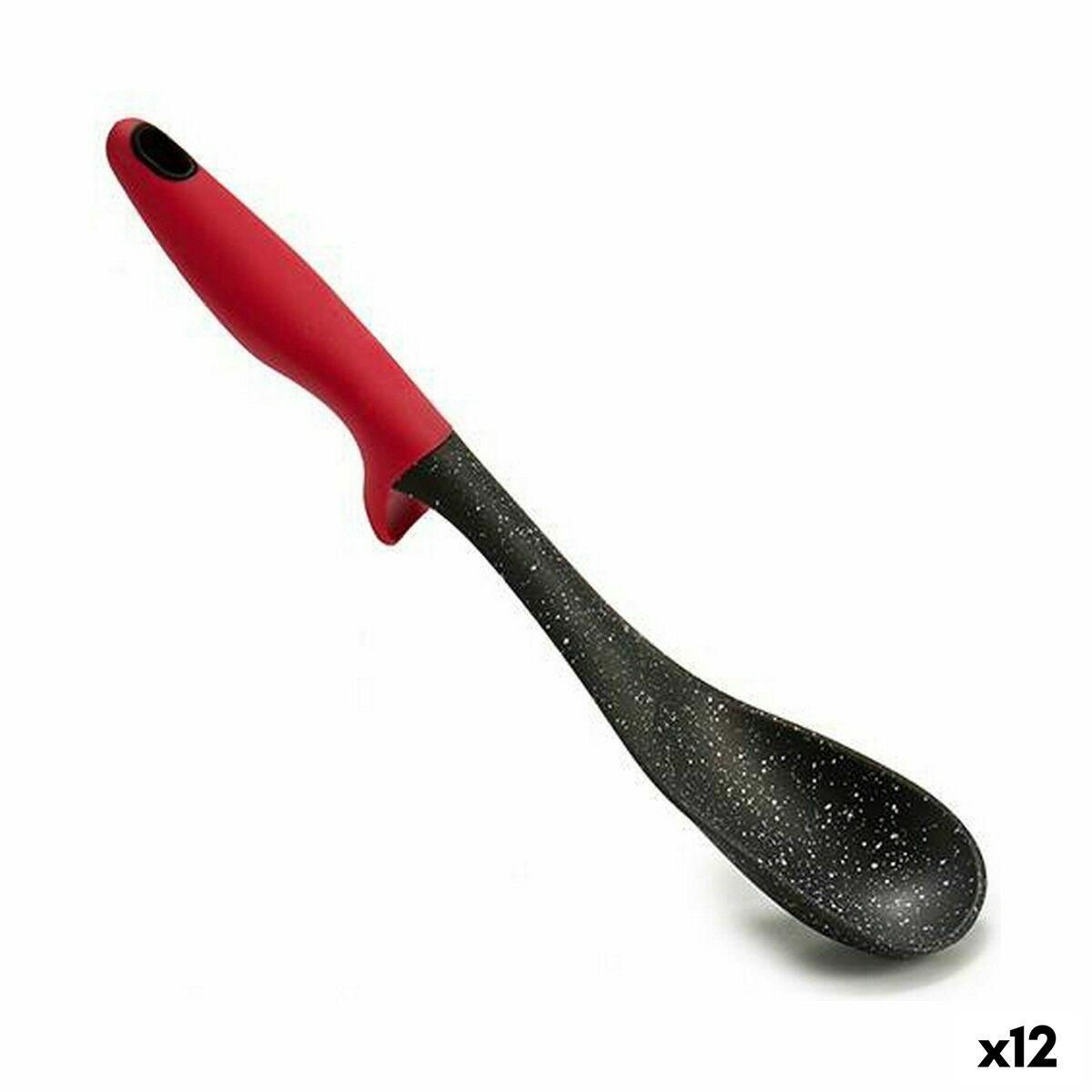Grydeske/øseske i nylon - sort/rød, 7 × 32 × 7 cm (12 stk.) billede