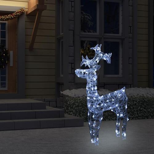 Juledekoration rensdyr 90 LED-lys 60x16x100 cm akryl