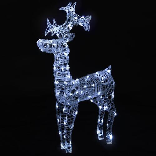 Juledekoration rensdyr 90 LED-lys 60x16x100 cm akryl