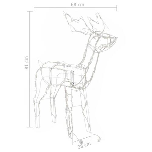 Juledekoration i 3 dele rensdyr 229 LED'er