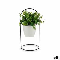 Dekorativ plante Ark Cirkulær Metal Plastik 21 x 30 x 21 cm (8 enheder)