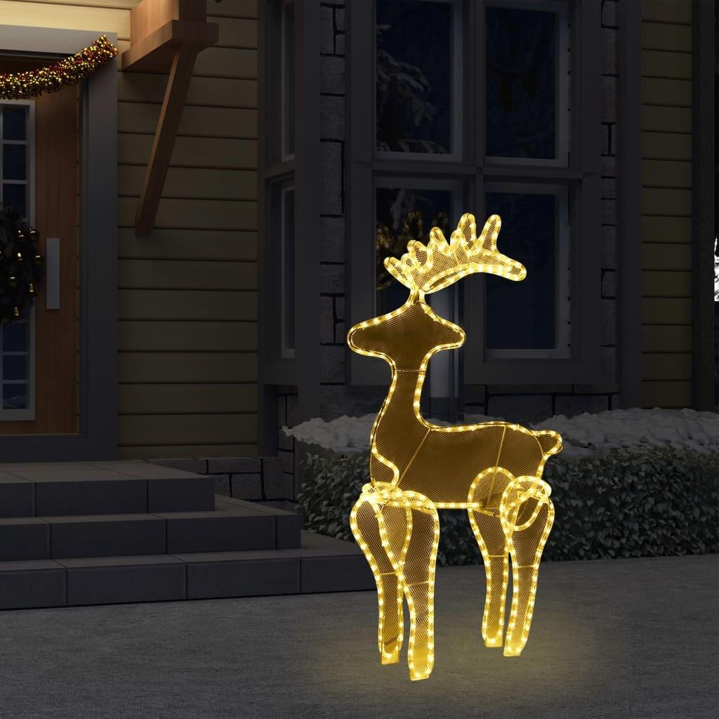Rensdyrdekoration med trådnet 306 LED'er 60x24x89 cm