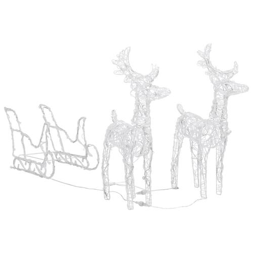 Rensdyr og kane julefigur 160 LED'er 130 cm akryl