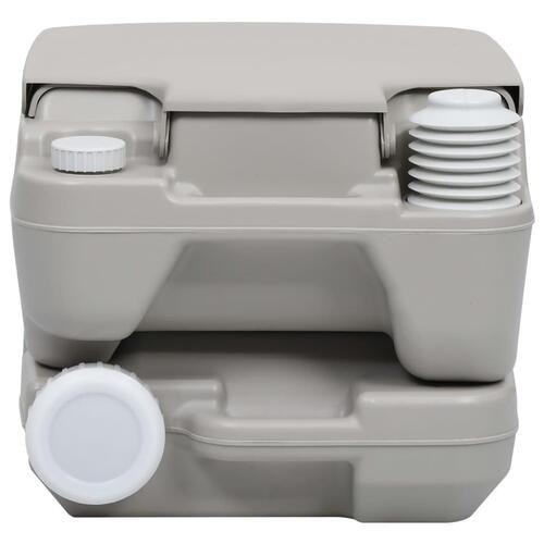 Transportabelt campingtoilet 10+10 l grå