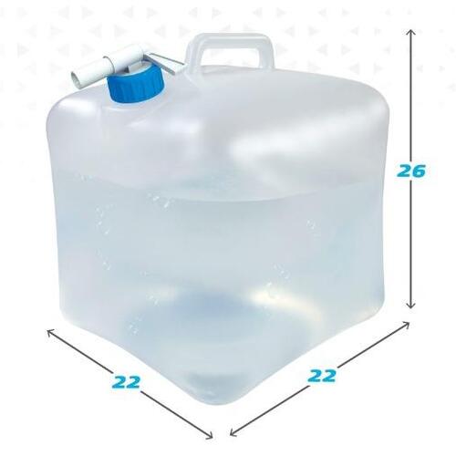 Vandflaske Aktive Polyetylen 10 L 22 x 26 x 22 cm (12 enheder)
