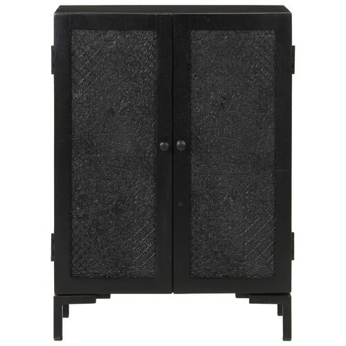 Skænk 55x30x77 cm massivt mangotræ og jern sort