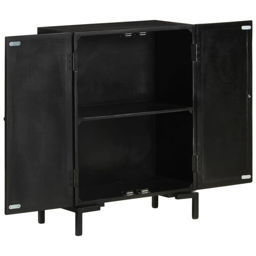 Skænk 55x30x77 cm massivt mangotræ og jern sort