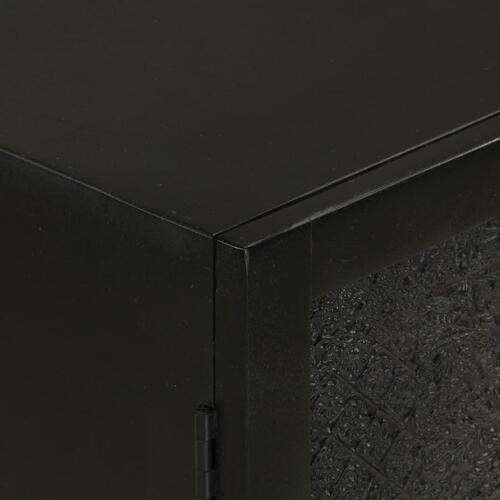 Skænk 55x30x77 cm massivt mangotræ og jern sort