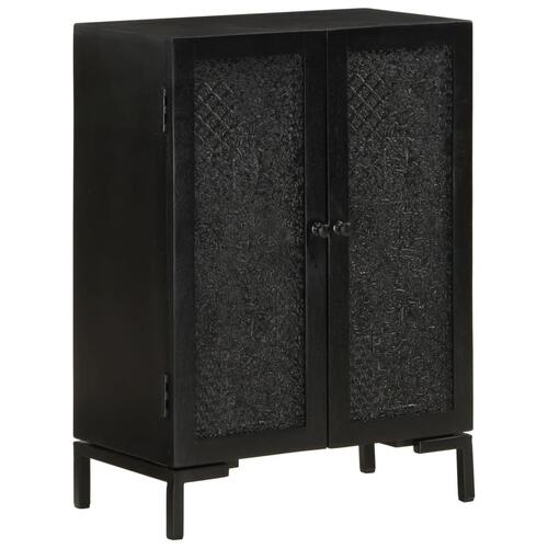 Skænk 55x30x77 cm massivt mangotræ og jern sort