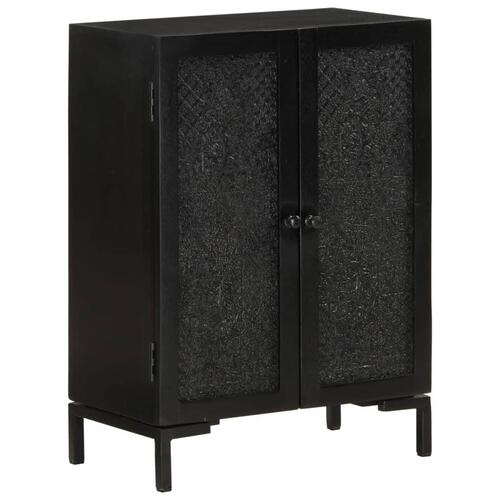 Skænk 55x30x77 cm massivt mangotræ og jern sort