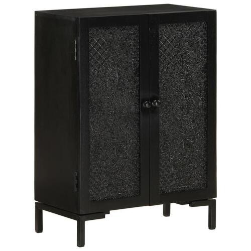 Skænk 55x30x77 cm massivt mangotræ og jern sort