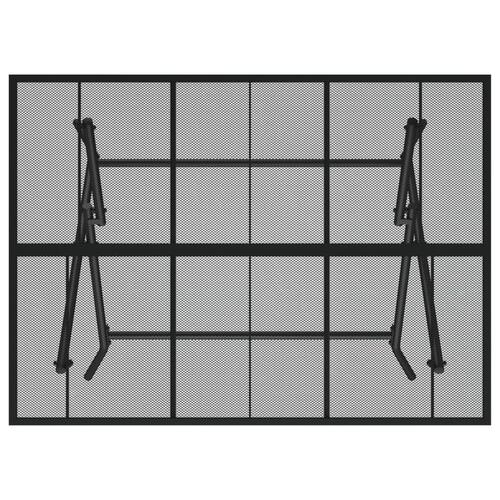 Foldbart havebord 110x80x72 cm stål og meshstof antracitgrå