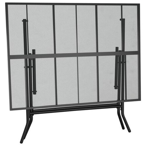 Foldbart havebord 110x80x72 cm stål og meshstof antracitgrå