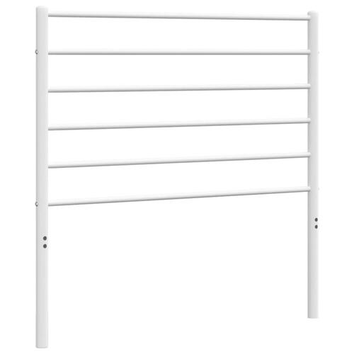 Sengegavl 100 cm metal hvid