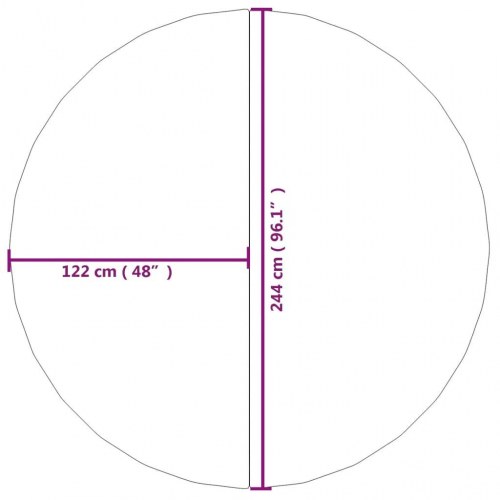 Poolunderlag Ø244 cm polyester-geotekstil lysegrå
