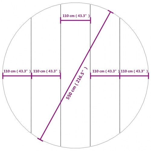 Poolunderlag Ø550 cm polyester-geotekstil lysegrå