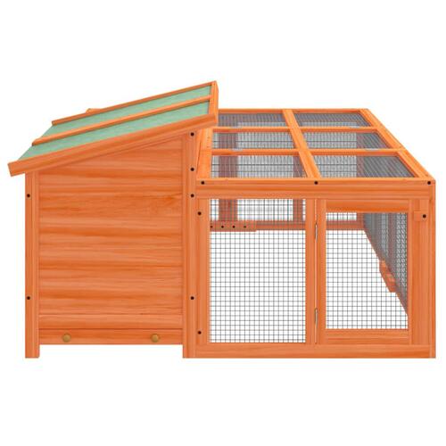 Kaninbur 144x123x67,5 cm massivt fyrretræ brun