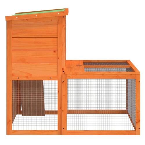 Kaninbur 102x90x84,5 cm massivt fyrretræ brun