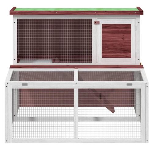 Kaninbur 102x90x84,5 cm massivt fyrretræ mokkafarvet