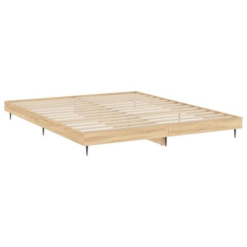 Sengeramme 150x200 cm uden madras konstrueret træ sonoma-eg