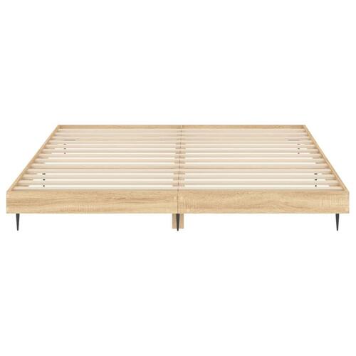 Sengeramme 150x200 cm uden madras konstrueret træ sonoma-eg