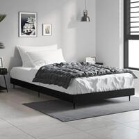 Sengeramme 100x200 cm konstrueret træ sort