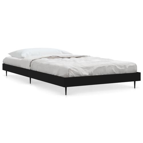 Sengeramme 100x200 cm konstrueret træ sort