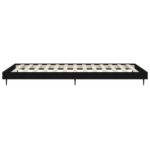 Sengeramme 100x200 cm konstrueret træ sort