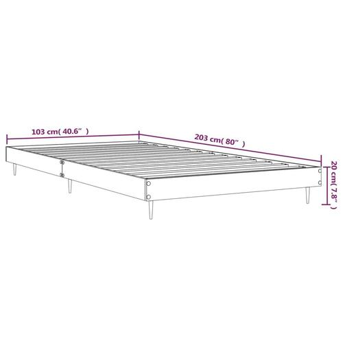 Sengeramme 100x200 cm konstrueret træ sort