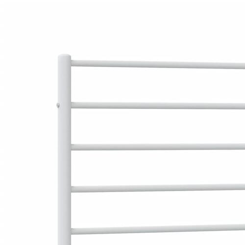 Sengeramme med sengegavl 80x200 cm metal hvid