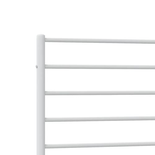 Sengeramme med sengegavl 90x200 cm metal hvid