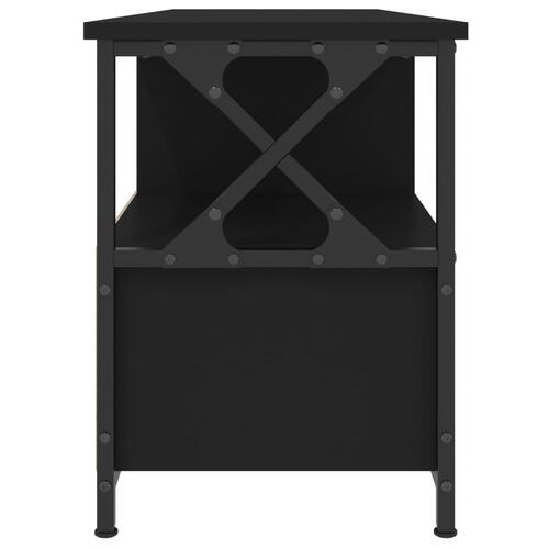 Tv-bord 102x33x45 cm konstrueret træ og jern sort