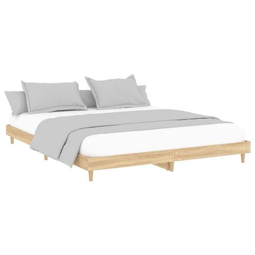 Sengestel uden madras 180x200 cm konstrueret træ sonoma-eg