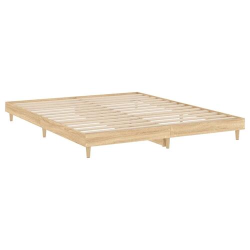Sengestel uden madras 180x200 cm konstrueret træ sonoma-eg