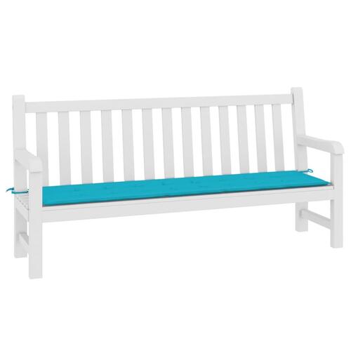 Hynde til havebænk 200x50x3 cm stof turkis