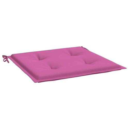 Hynder til havestol 4 stk. 50x50x3 cm stof pink
